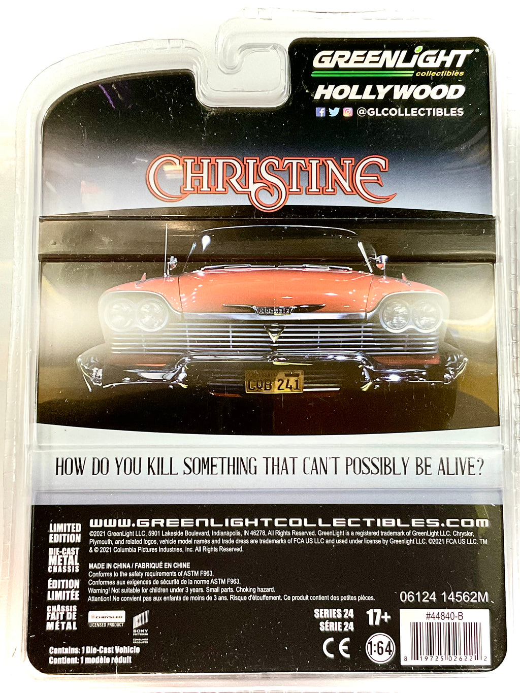Plymouth Fury 1958 Christine Evil Version 1:64 – Greenlight 44840-B-retro confezione