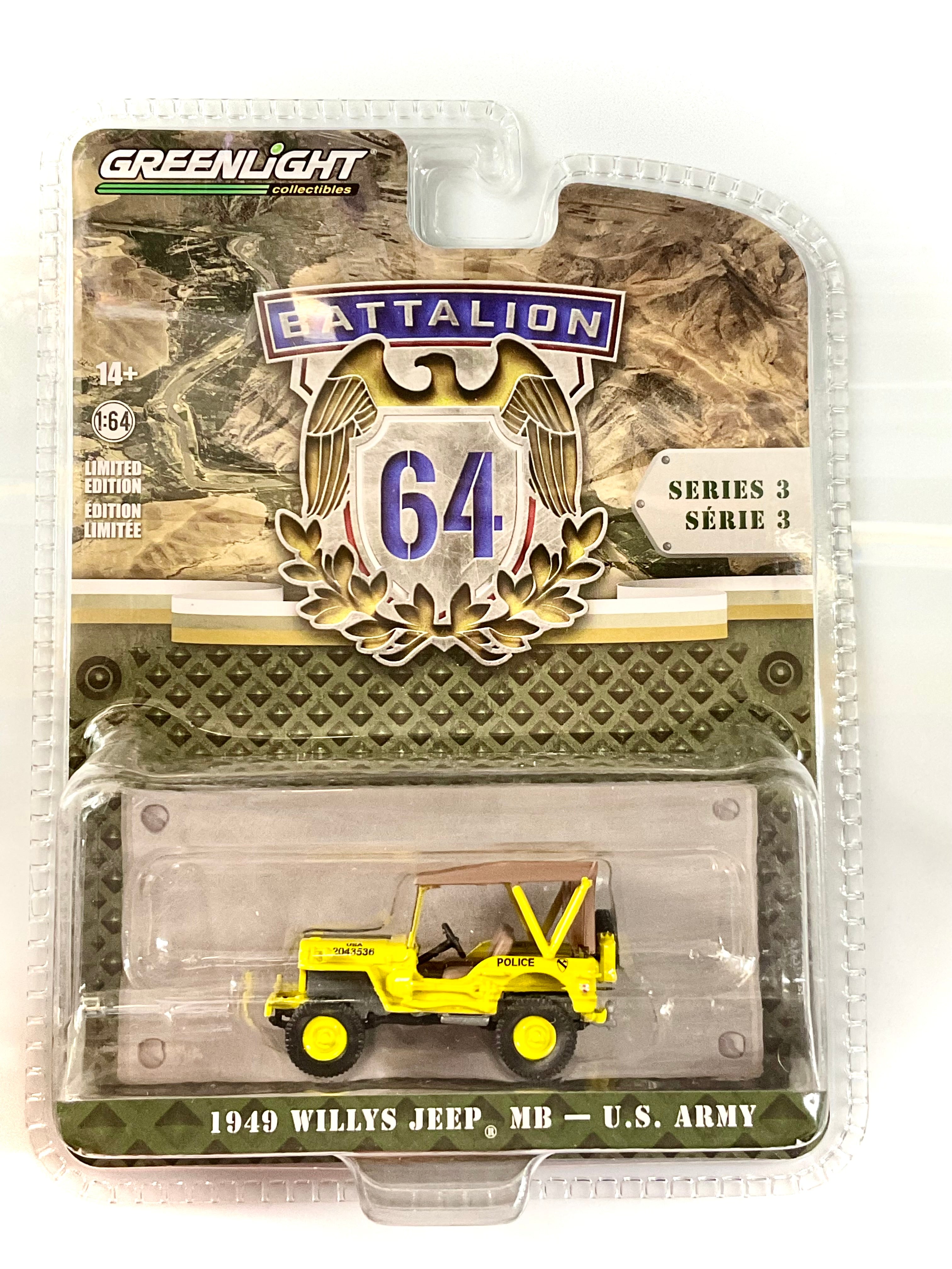 WILLYS JEEP del 1949 MB , GREENLIGHT scala 1/64