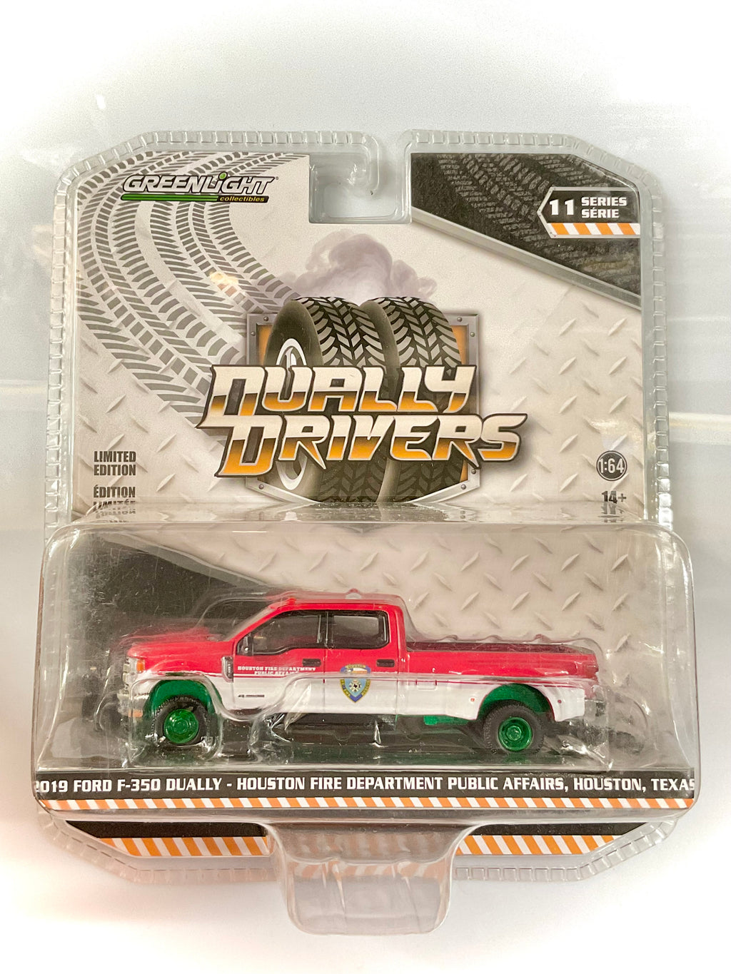 Ford F-350 Dually 2019 Houston Fire Department Verde Cromo 1:64 – Greenlight 46110-D