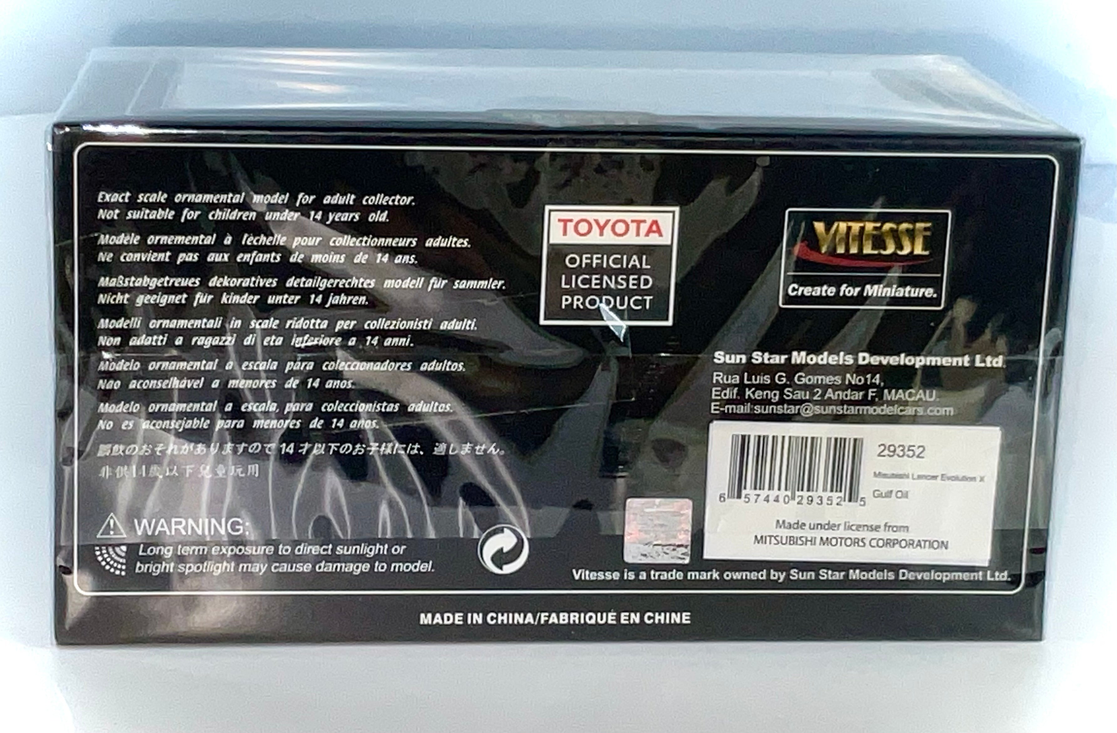 MITSUBISCI LANCER EVOLUTION X , VITESSE  scala 1/43