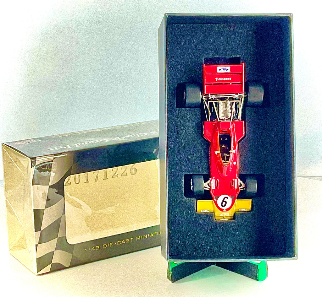 Lotus 72C #6 Jochen Rindt Winner GP Francia 1970 scala 1:43 – Vitesse 27853-vista da sopra con confezione