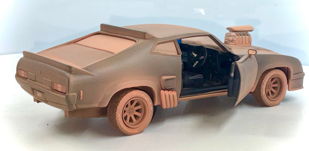 Ford Falcon XB 1973 Mad Max scala 1:24 – Greenlight 84052-vista laterale con portiera aperta lato guida