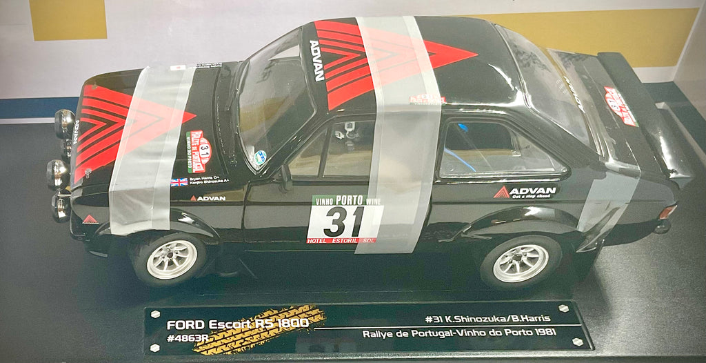 Ford Escort RS 1800 Rally de Portugal 1981 #31 Shinozuka/Harris scala 1:18 – Sun Star 4863R - vista dall’alto