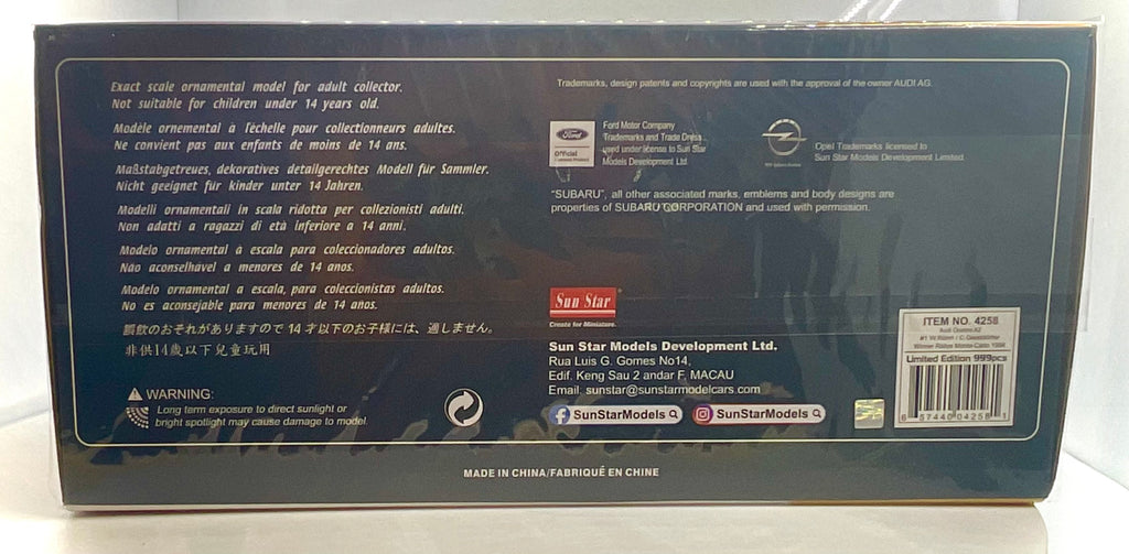 AUDI 4 A2 , SUN STAR scala 1/18