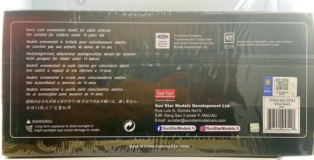 BUICK MODEL 25 del 1925 , SUN STAR scala 1/18