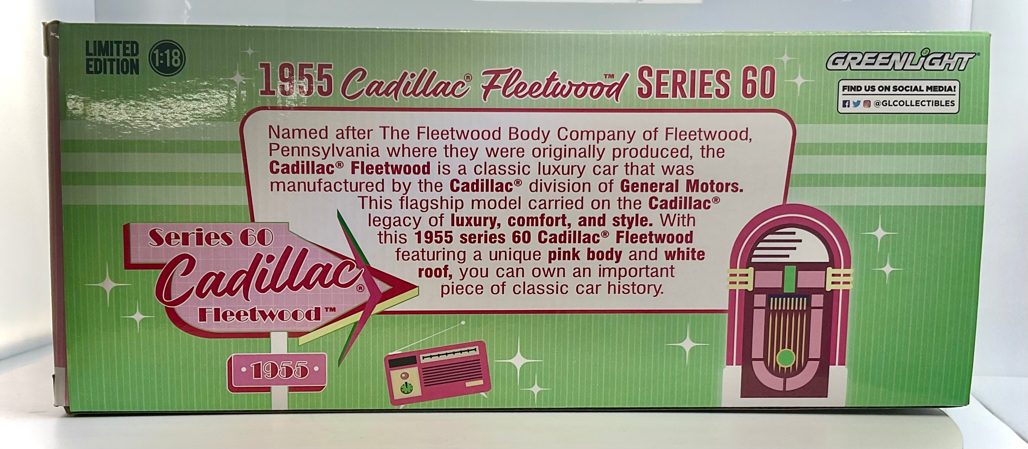 CADILLAC FLEETWOOD SERIES 60 del 1955 , GREENLIGHT scala 1/18