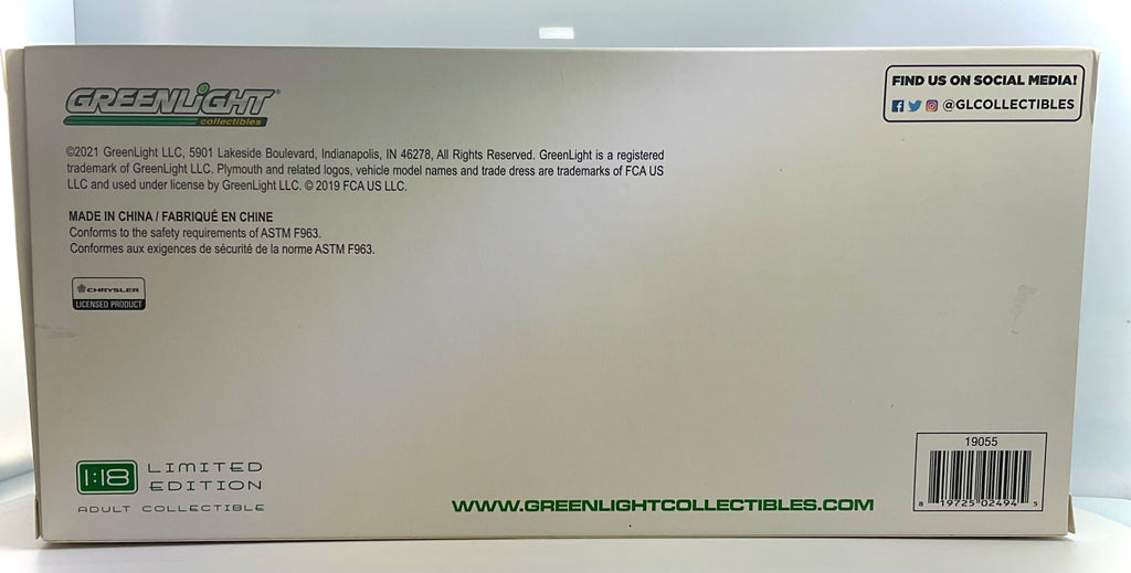 PLYMOUTH FURY del 1977 , GREENLIGHT scala 1/18