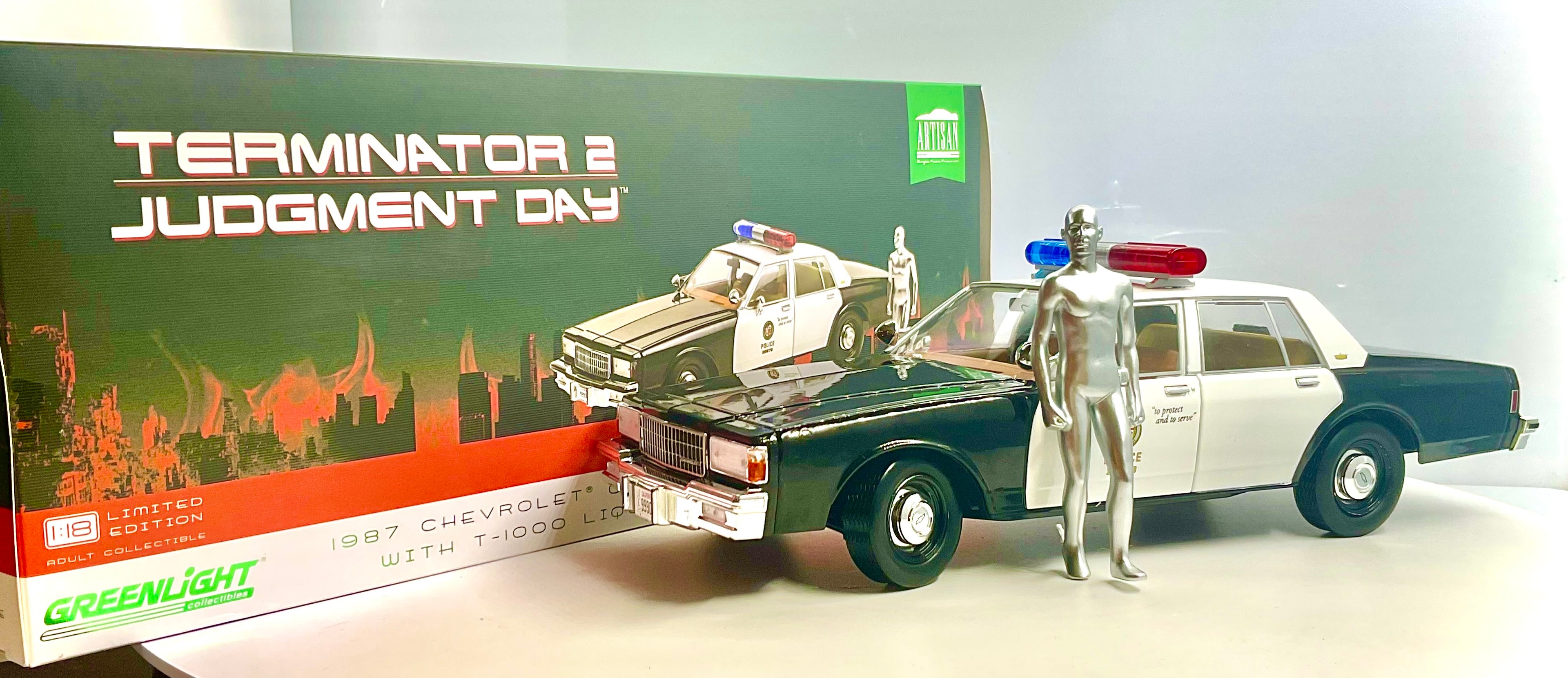 CHEVROLET CAPRICE METROPOLITAN POLICE del 1987 , GREENLIGHT scala 1/18