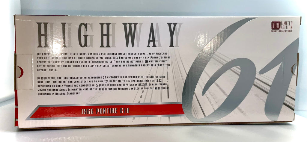 PONTIAC GTO del 1966 , HIGHWAY 61  GREENLIGHT scala 1/18