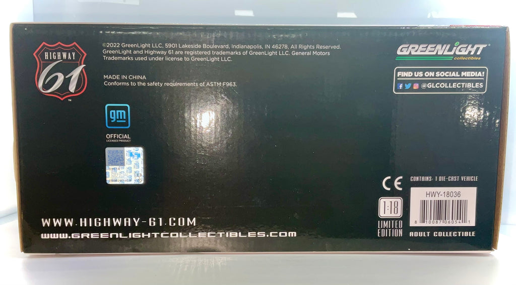 PONTIAC GTO del 1966 , HIGHWAY 61  GREENLIGHT scala 1/18