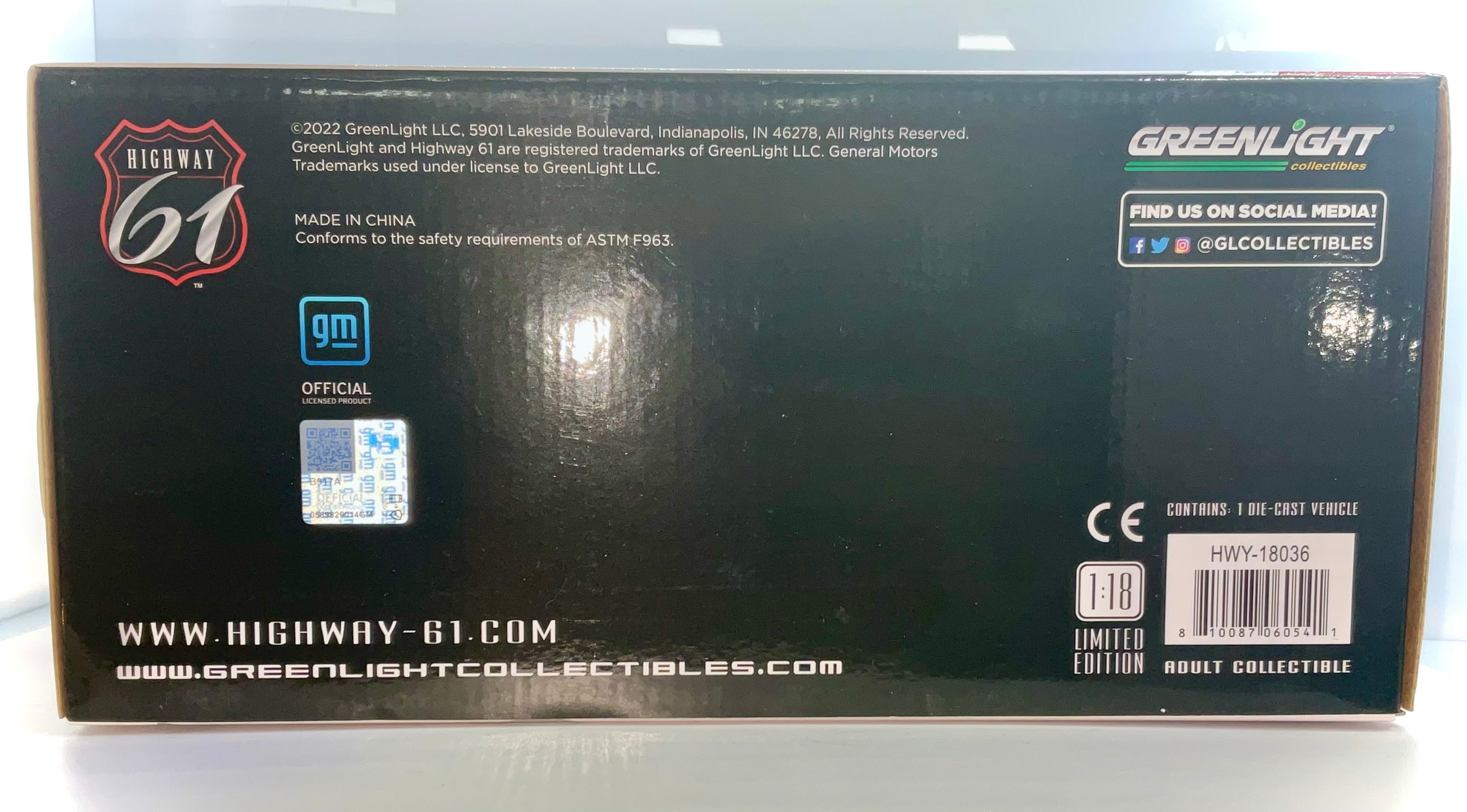 PONTIAC GTO del 1966 , HIGHWAY 61  GREENLIGHT scala 1/18