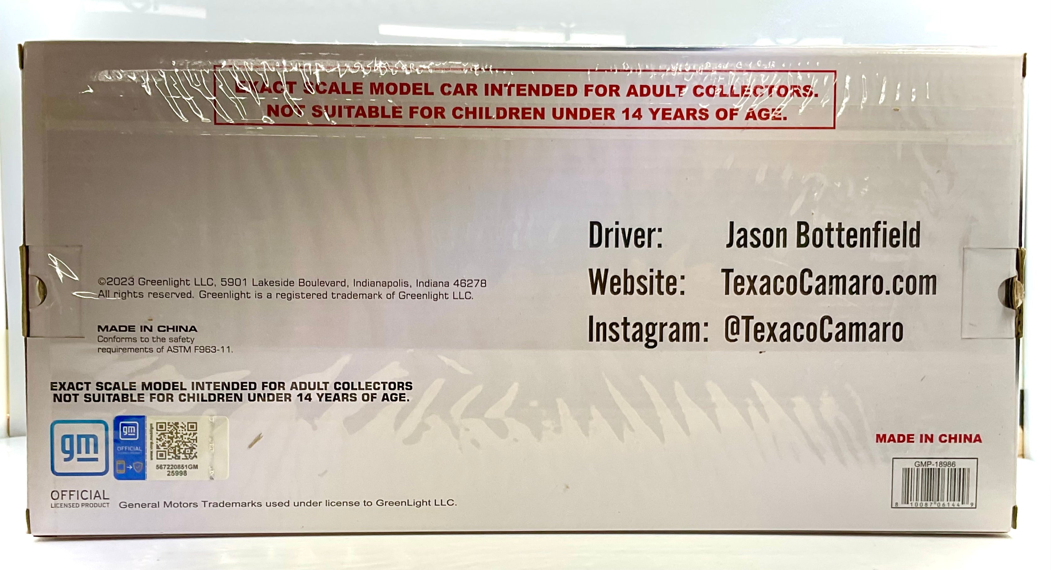 CHEVROLET TEXACO CAMARO  del 1969 , GMP GREENLIGHT scala 1/18