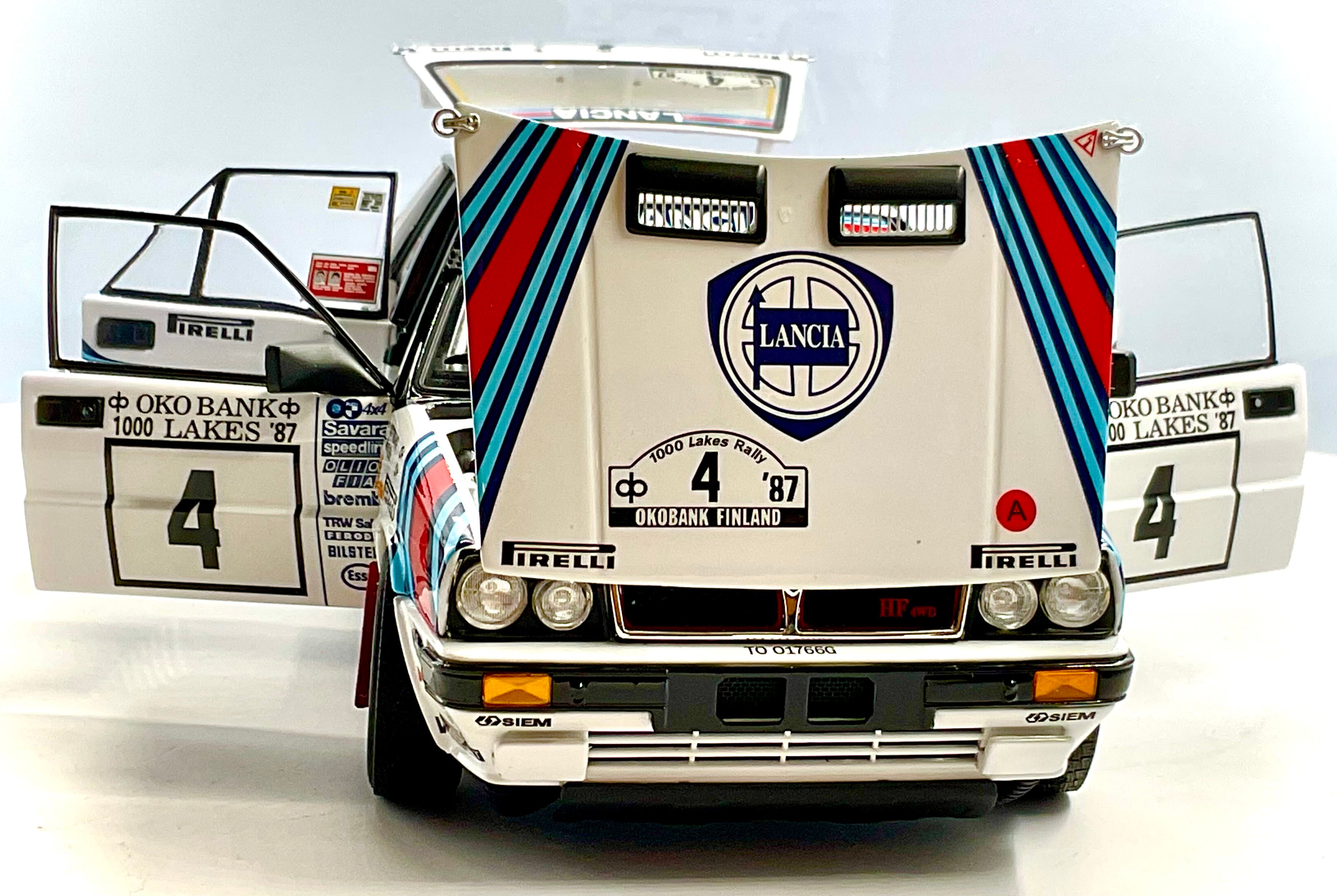 LANCIA DELTA HF 4WD  del 1987 , KYOSHO scala 1/18