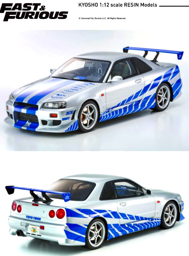 NISSAN SKYLINE R 34 GT-R 2001 , KYOSHO scala 1/12