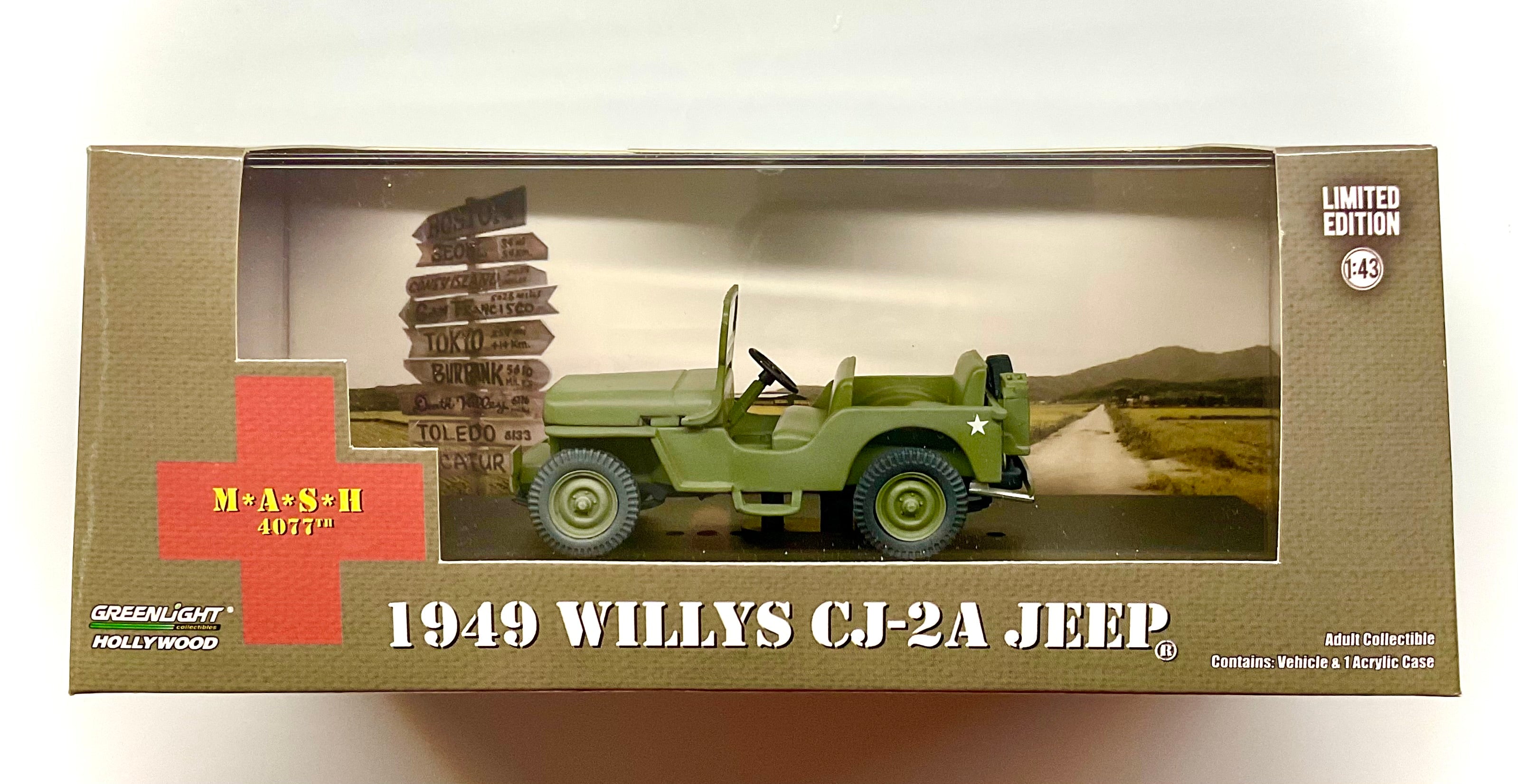JEEP WILLYS CJ-2A del 1949 , GREENLIGHT scala 1/43