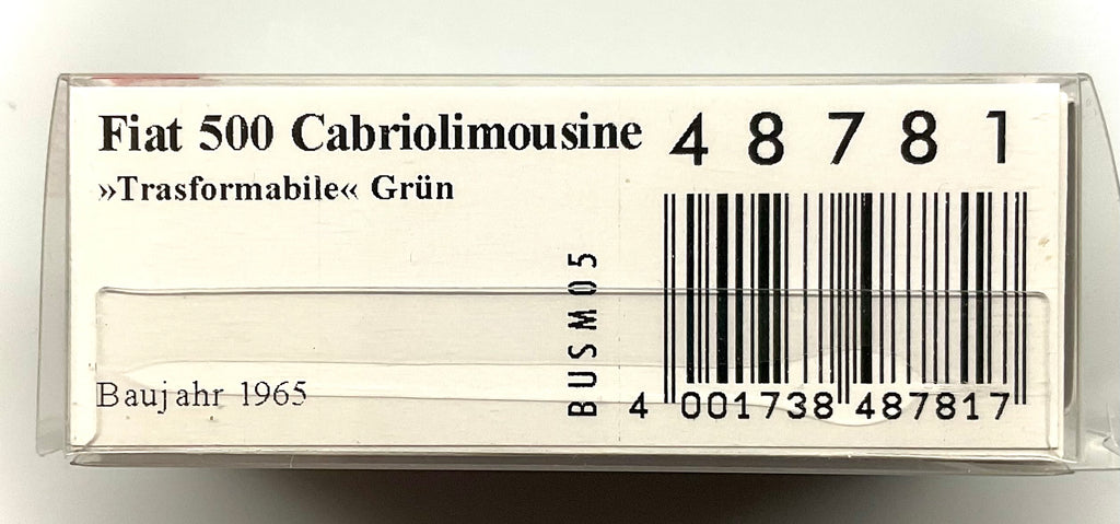 FIAT 500 , BUSCH , scala 1/87 ( H0 )