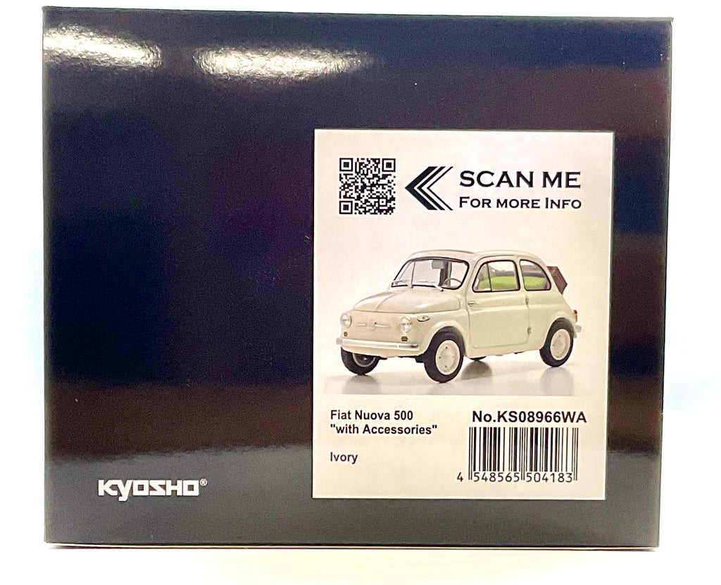 Fiat Nuova 500 White Accessories Avorio scala 1:18 – Kyosho 08966WA