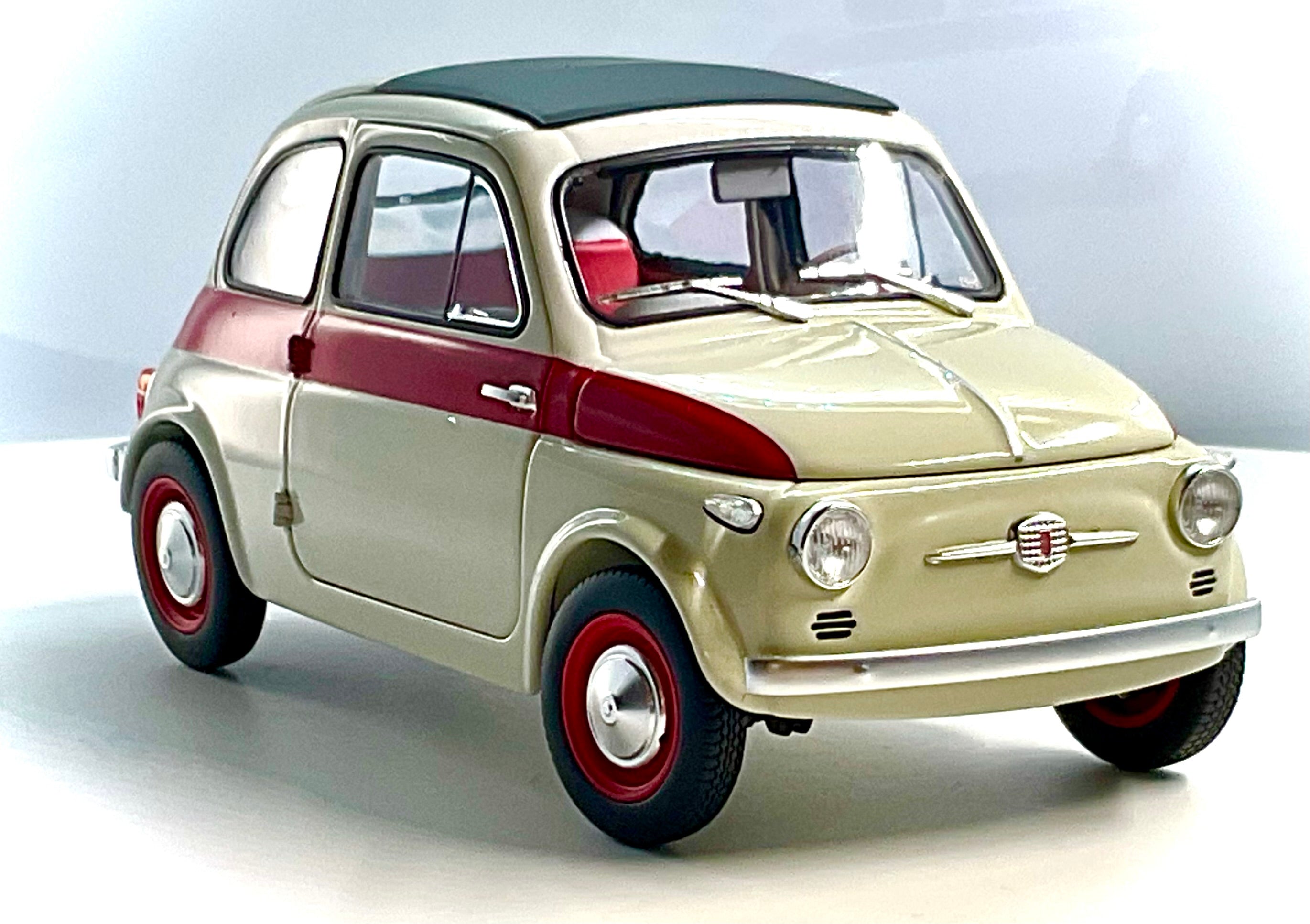 Fiat Nuova 500 Sport Bianco/Rosso scala 1:18 – Kyosho 08966SLG