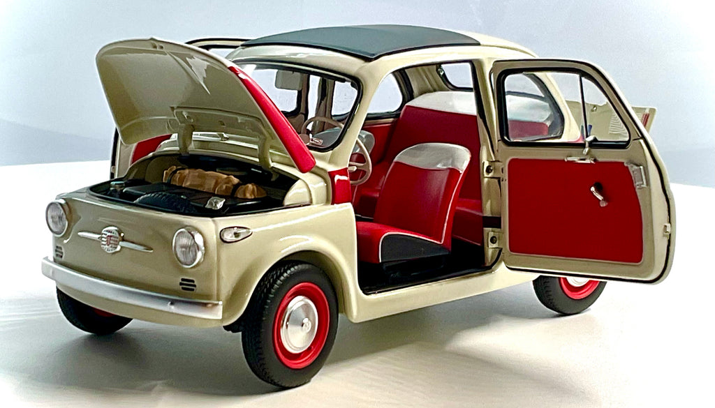 Fiat Nuova 500 Sport Bianco/Rosso scala 1:18 – Kyosho 08966SLG