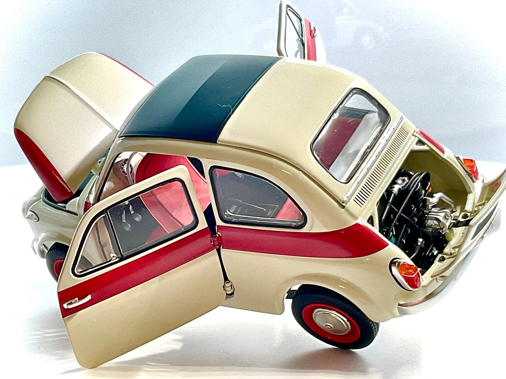 Fiat Nuova 500 Sport Bianco/Rosso scala 1:18 – Kyosho 08966SLG