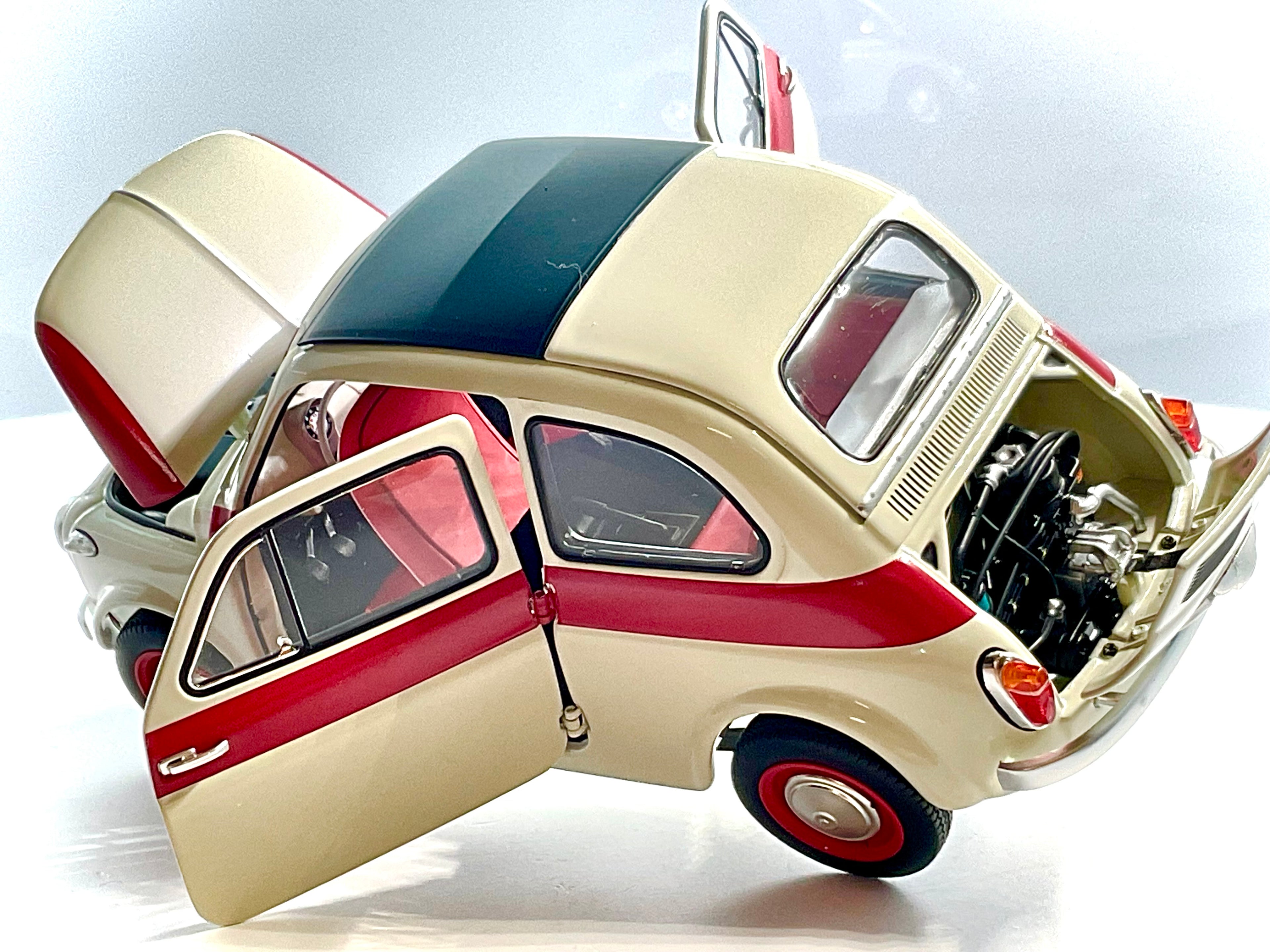 Fiat Nuova 500 Sport Bianco/Rosso scala 1:18 – Kyosho 08966SLG