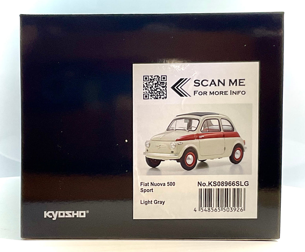Fiat Nuova 500 Sport Bianco/Rosso scala 1:18 – Kyosho 08966SLG