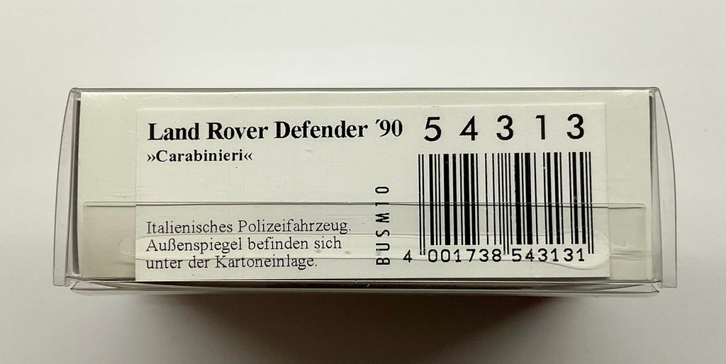 LAND ROVER DEFENDER ‘90’ CARABINIERI , scala 1/87 , BUSCH 54313