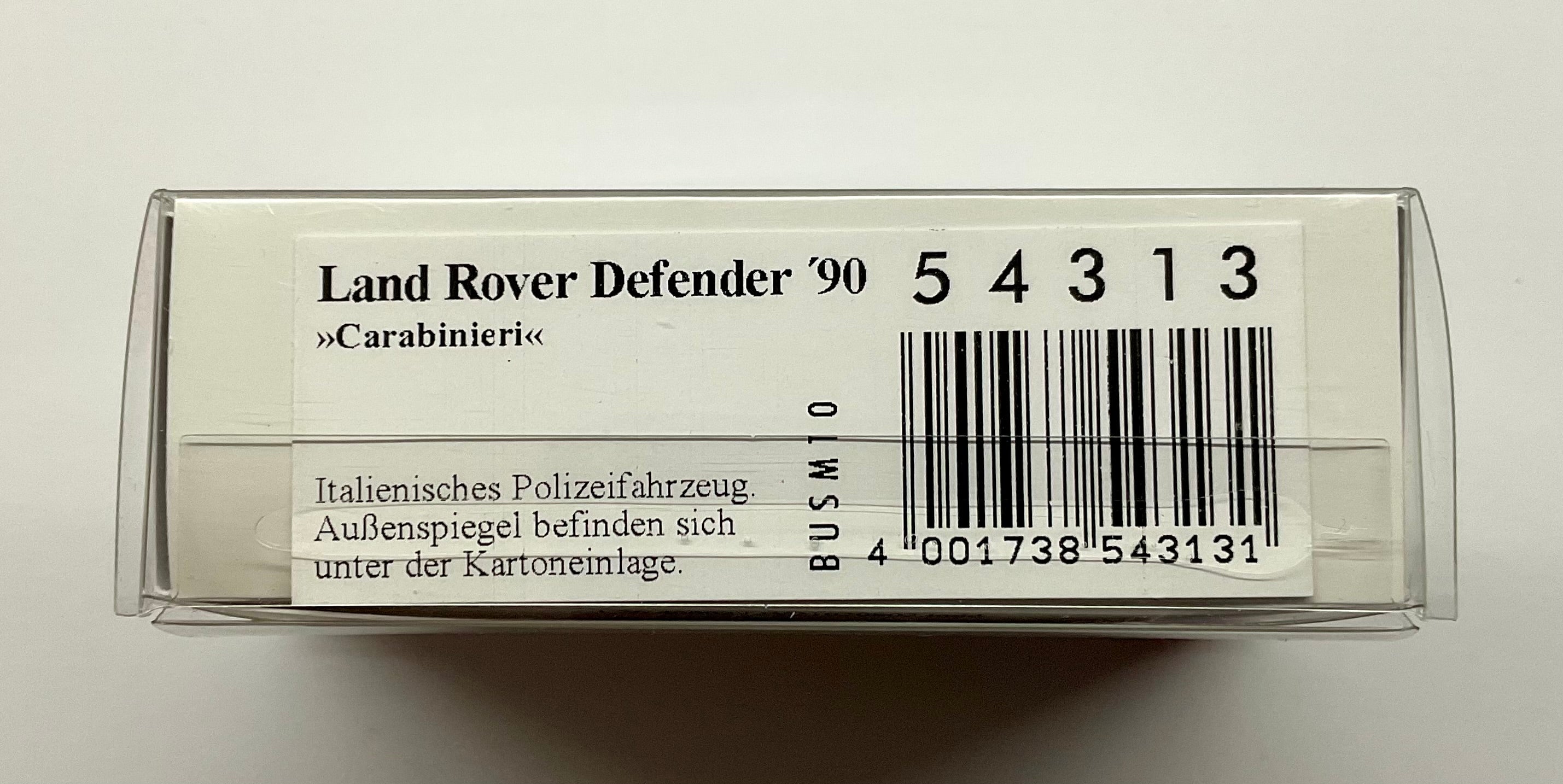LAND ROVER DEFENDER ‘90’ CARABINIERI , scala 1/87 , BUSCH 54313