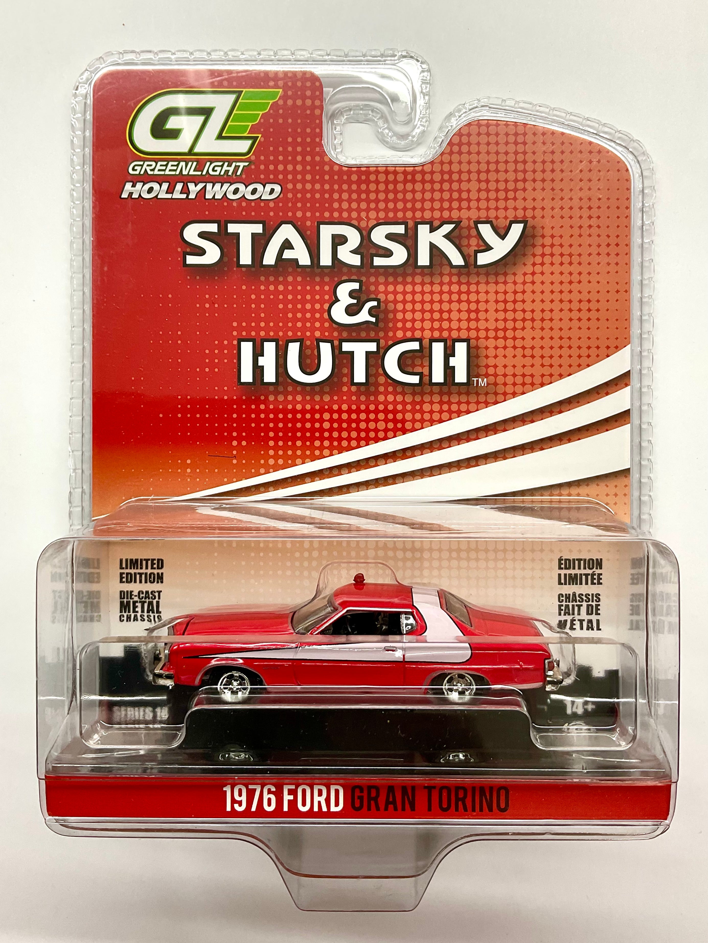 FORD GRAN TORINO DEL 1976 , scala 1/64 , GREENLIGHT 44780-A , vista laterale con confezione