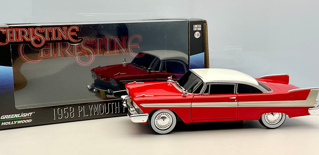 PLYMOUNT FURY DEL 1958 , scala 1/24 GREENLIGHT 84082 , vista laterale con confezione