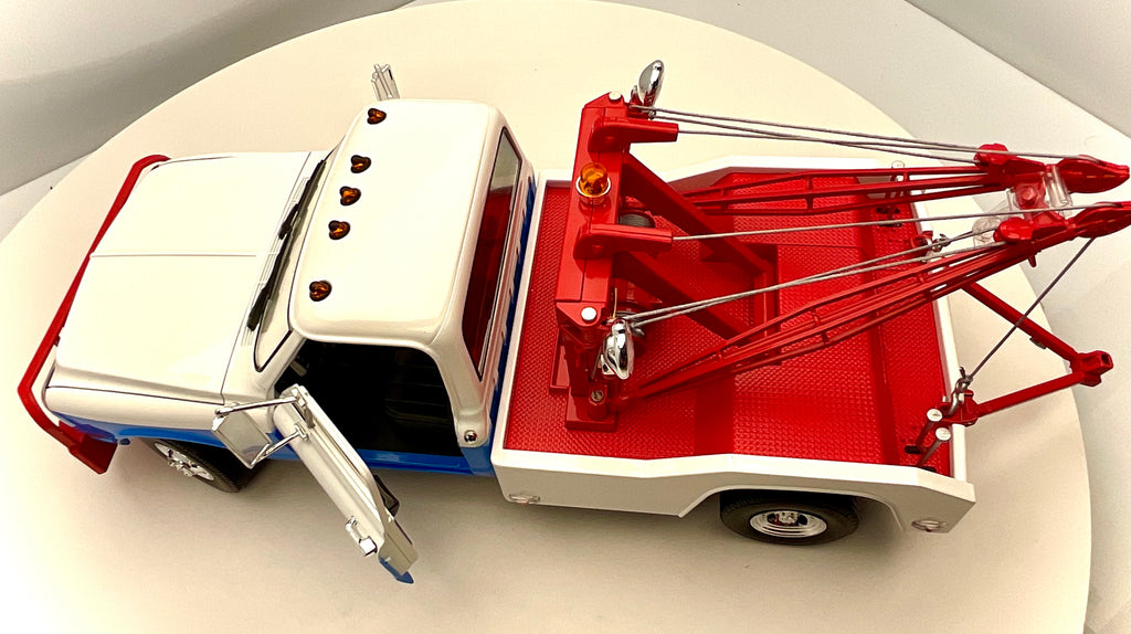 CHEVROLET C-30 DUALLY WRECKER del 1969 , scala 1/18 , GREENLIGHT 13622 , vista da sopra
