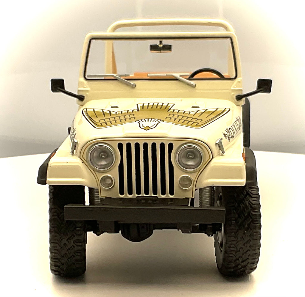 JEEP CJ-7 GOLDEN EAGLE del 1979 , scala 1/18 GREENLIGHT 19065 , vista frontale