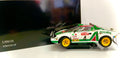LANCIA STRATOS n 4 ALITALIA , della KYOSHO KS08130F , die-cast , scala 1/18, vista laterale con scatola