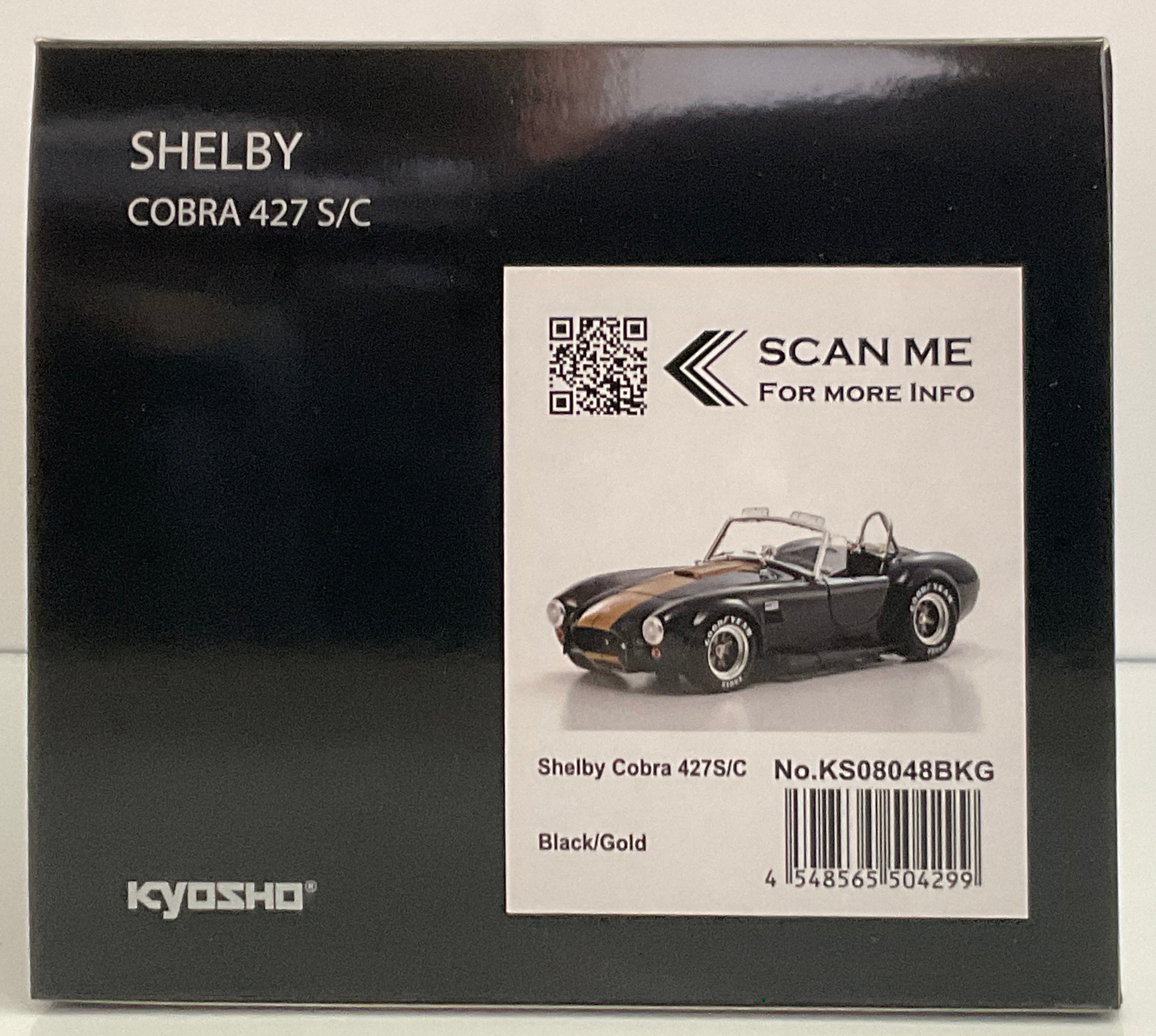 Shelby Cobra 427 S/C Black/Gold 1:18 – Kyosho KS08048BKG