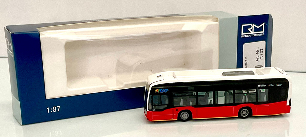 MERCEDES BENZ e CITARO K ,della RM , 75703 scala 1/87 , vista laterale con scatola
