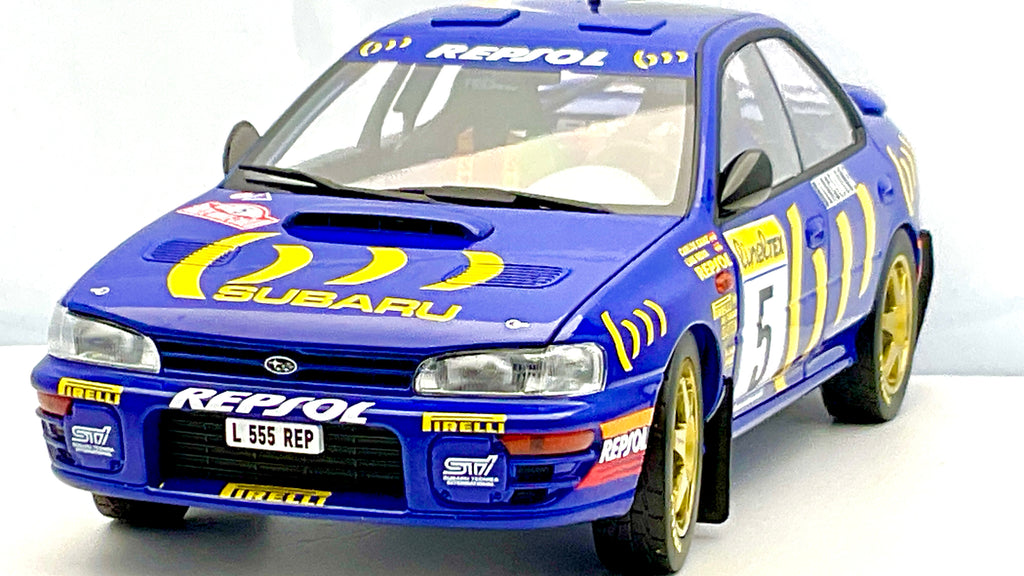 Subaru Impreza 1995 Montecarlo #5 , Kyosho 08962B Die-Cast 1/18, vista frontale