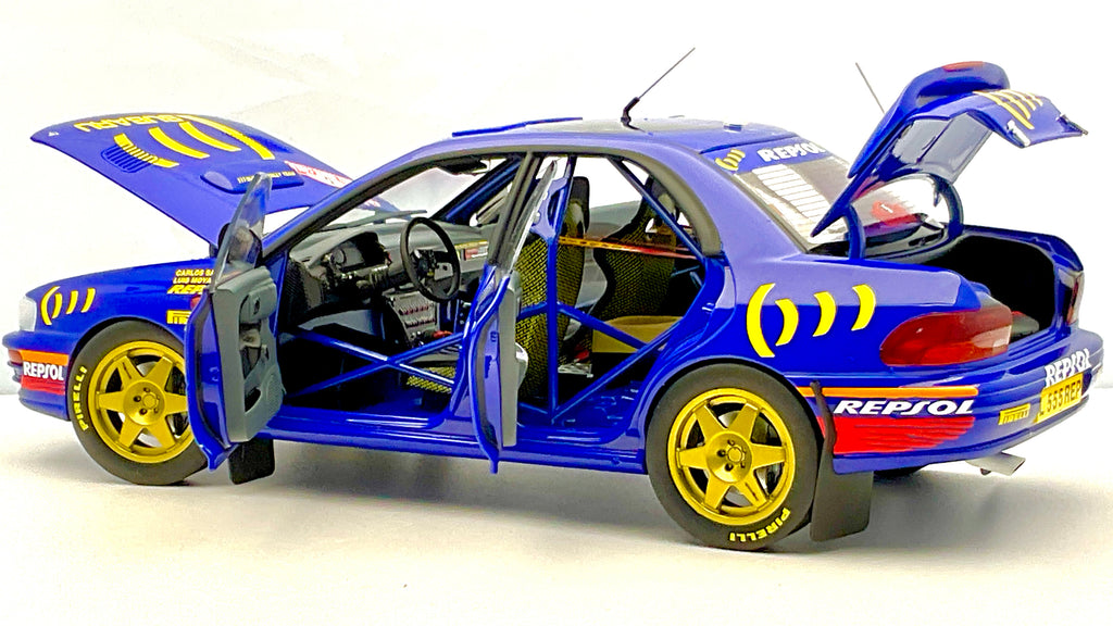 Subaru Impreza 1995 Montecarlo #5 , Kyosho 08962B Die-Cast 1/18, vista tutte le aperture