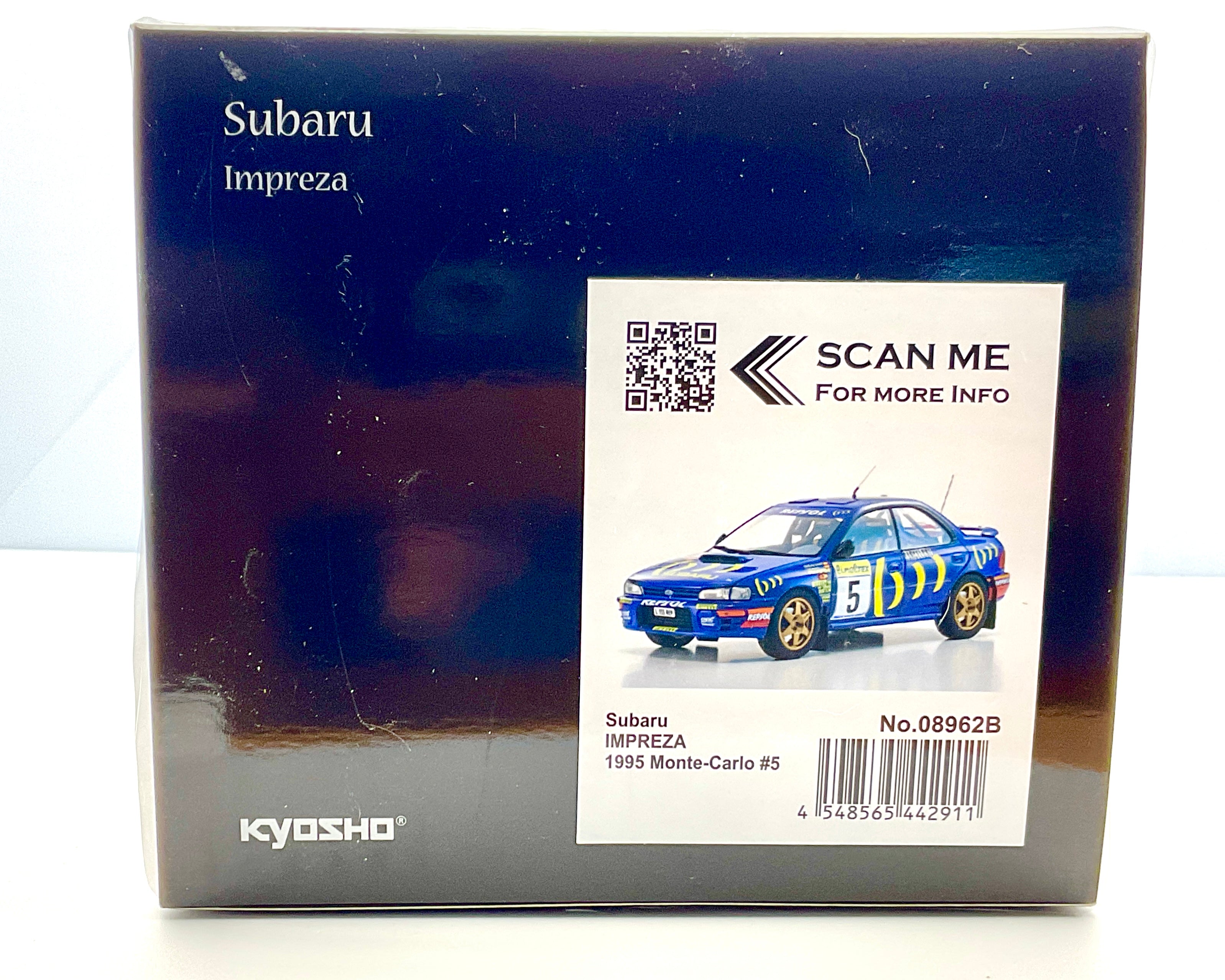 Subaru Impreza 1995 Montecarlo #5 , Kyosho 08962B Die-Cast 1/18