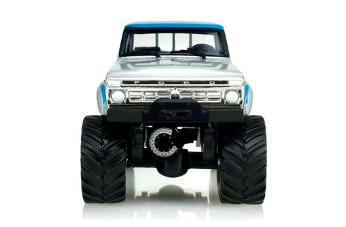 1976 Ford F-250 Monster Truck Silver Metallic / Teal Green – Greenlight GR86649 scala 1:43