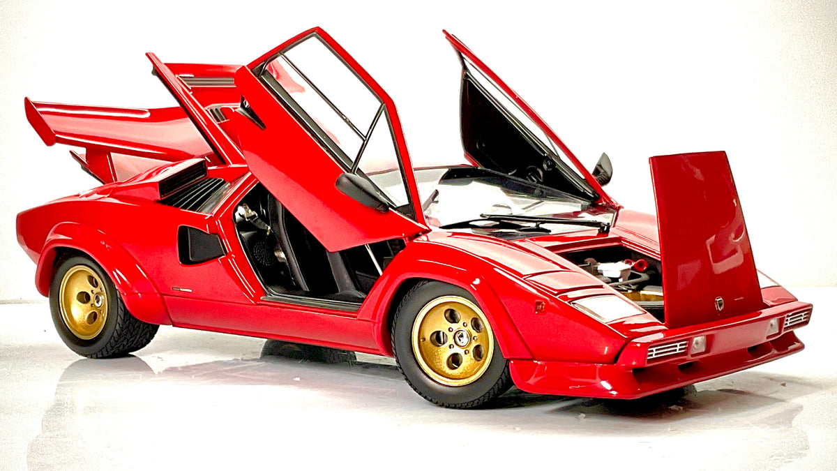 Kyosho 08320RBKG – Lamborghini Countach LP 5000 Quattrovalvole – Rossa con cerchi oro