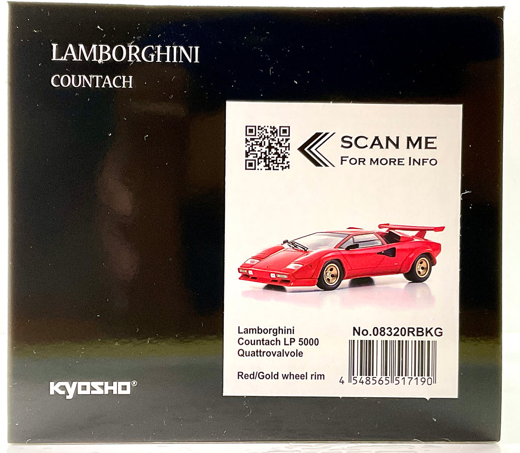 Kyosho 08320RBKG – Lamborghini Countach LP 5000 Quattrovalvole – Rossa con cerchi oro